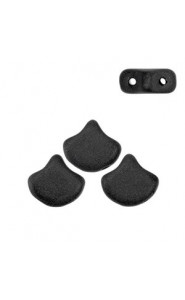 Ginko Leaf Beads 7.5x7.5mm Matte jet